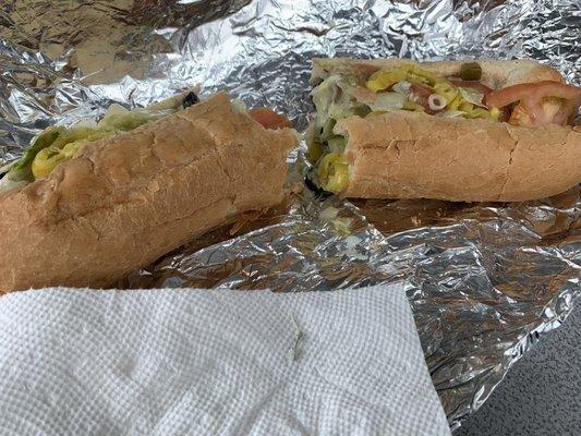 STAPLER on the napkin FROM inside of Sub