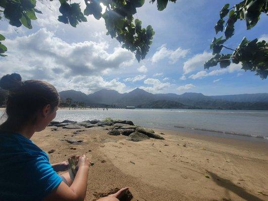 Enjoyed a sandwich on this little private beach.