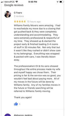 Providing superior customer services 7 days a week !! Call us for a free in home estimate or get your binding quote over the phone !!