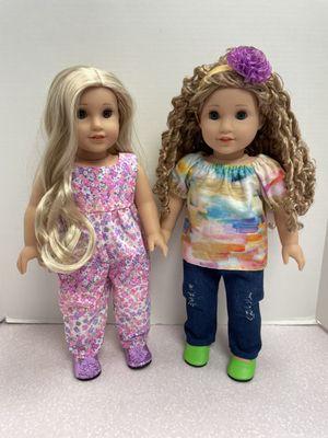 These girls are looking super stylish in their handmade outfits from Kay Jay's Doll Shoppe!