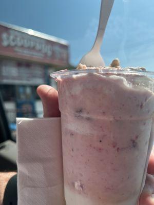 Concrete with (Twinkie, Strawberries, Caramel & Delicious Cream)