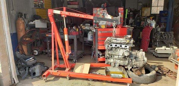 Replacing an engine with a used unit