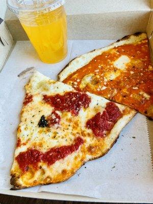 Sauce pizzeria cheese pizza & vodka pizza with lemonade