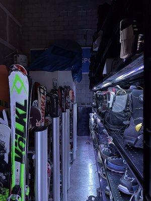 Huge ski and boot selection