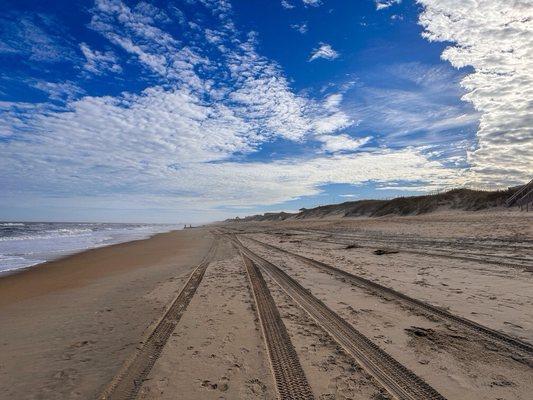 Beach on a cold winter day.