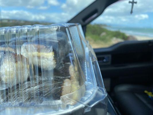 snacks on the beach.