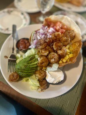 Shrimp taco salad