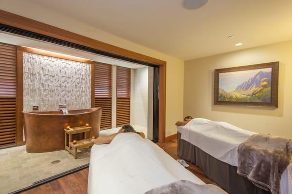 The spa has the most luxurious and largest treatments rooms on the island.