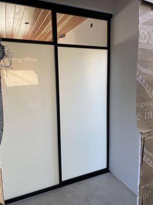 Installed sliding glass doors