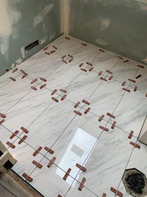 Upstairs bathroom floor