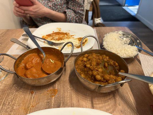 Chicken Tiki Masala and Karahi Chole.  Awesome!