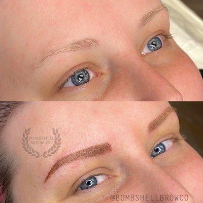 Before and After Microblading and Shading