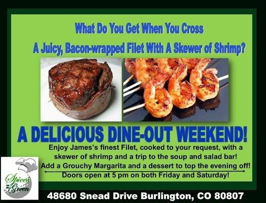 James has cooked up an awesome special for this weekend (June 30 & July 1st)