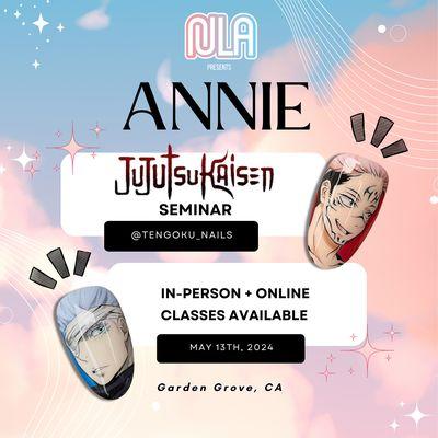 Annie Seminar in May, online classes available !