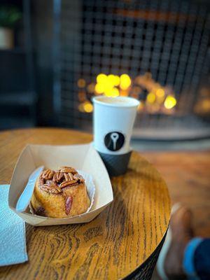 Hazelnut Latte / Pecan Cinnamon Roll