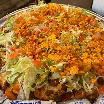 Baja Taco on thin crust