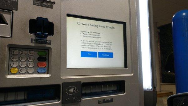 Beware. Machine won't accept cash.