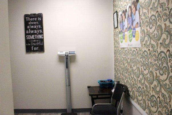 The weighing station in Emmaus Healthcare