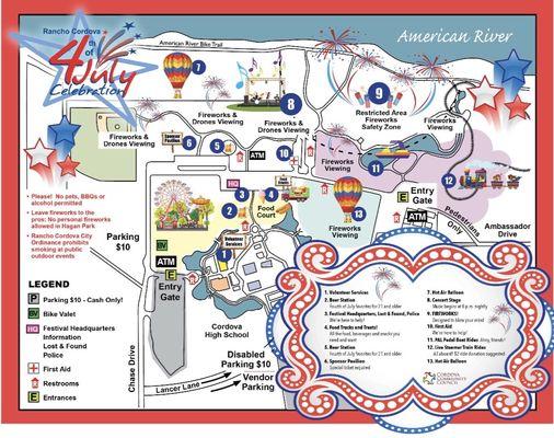 38th Annual Rancho Cordova Fourth of July Celebration Map!