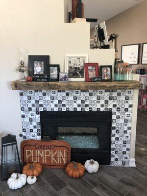 Completed mantel