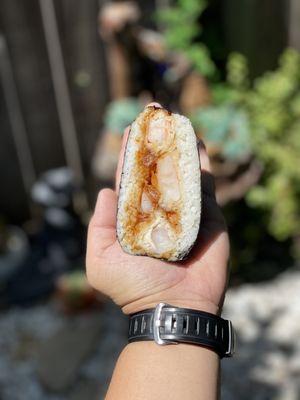 Shrimp tempura musubi