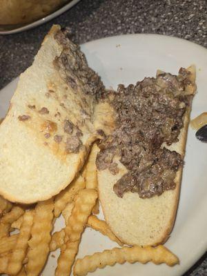 $18 Philly cheese steak? Does this look like $18 dollars worth?