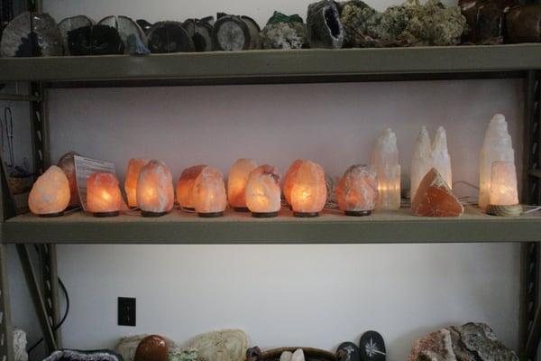 Our vast collection of Himalayan Salt Lamps.