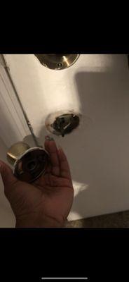 Door knob in my hand