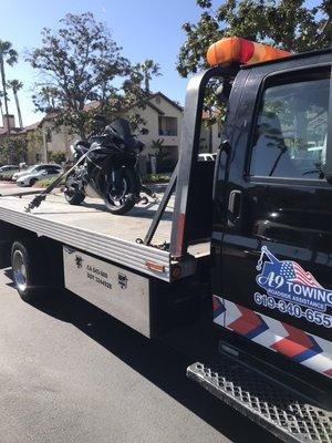 Motorcycle towing