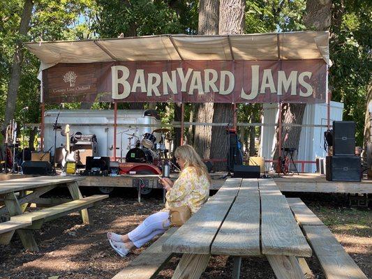 Nice shaded picnic area where bands play