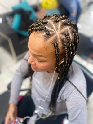 Triangle Box Braids