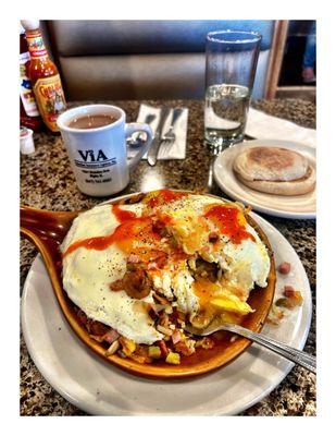 Big One #2 Fox River Skillet & Coffee @  Baker Hill Pancakes House    1279 Dundee Ave, Elgin, IL