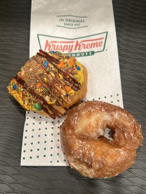 Peanut Butter Kreme w/M&M's and Glazed Sour Cream Cake