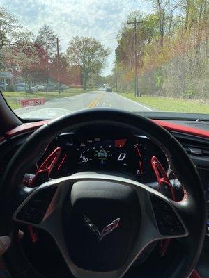 My crooked steering wheel after their alignment