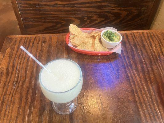 Margarita With Chips And Guacamole