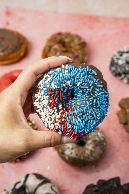 Chocolate Glazed with Sprinkles