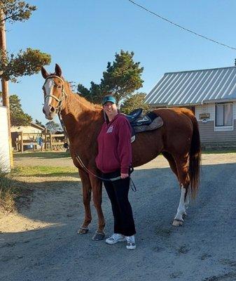 Kera and pistol after their ride Add an absolute blast..