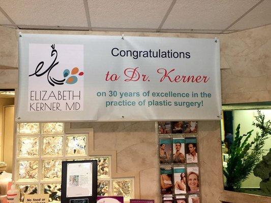 Dr. Kerner recently celebrated 30 years in private practice!