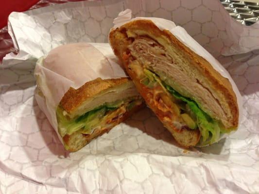 New York sandwich...usually comes on a sub roll but they were out..the ciabatta was delicious too!