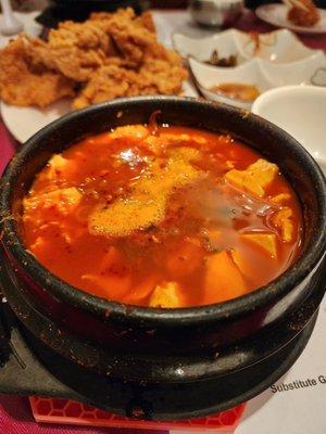 Seafood soft tofu soup