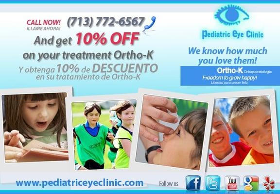 10% off on your treatment Ortho-K