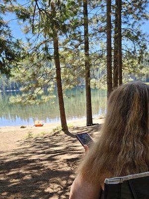 Lake view from our campsite