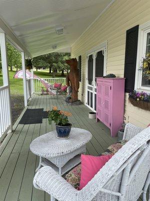 Sitting area on the front porch