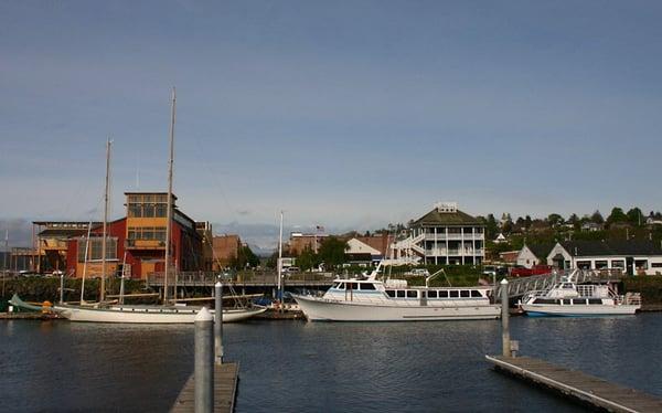 Our Port Townsend homeport, with Glacier Spirit in the foreground. The Glacier Spirit is our daylong, Port Townsend - San Juan Island boat.