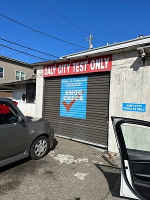 Daly City smog test.