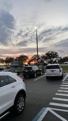 Sunset over legoland from glory days parking lot