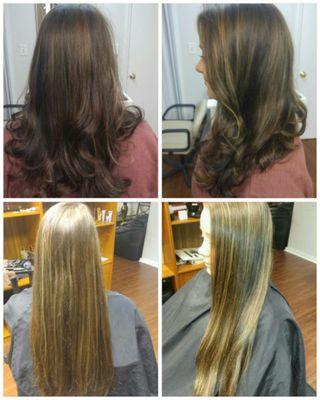 Hannah does an amazing job!! This is the before and after on my hair!! Amazing work