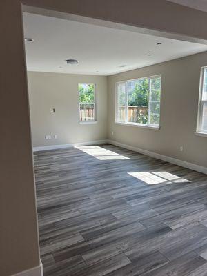 Flooring was done for the entire house