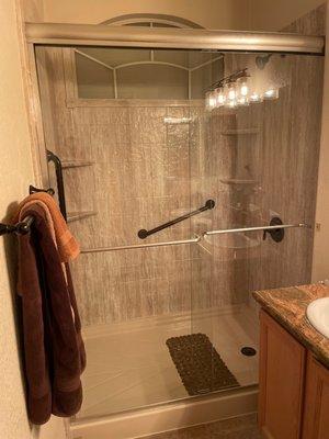 Our new walk-in shower