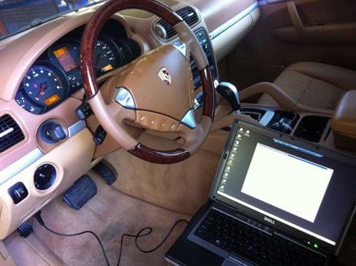 Retrieving fault codes on a Porsche Cayenne